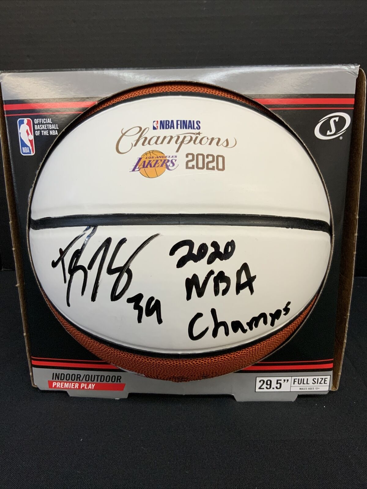 DWIGHT HOWARD SIGNED SPALDING LAKERS BASKETBALL 2020 NBA CHAMPS PSA Oneway77JC