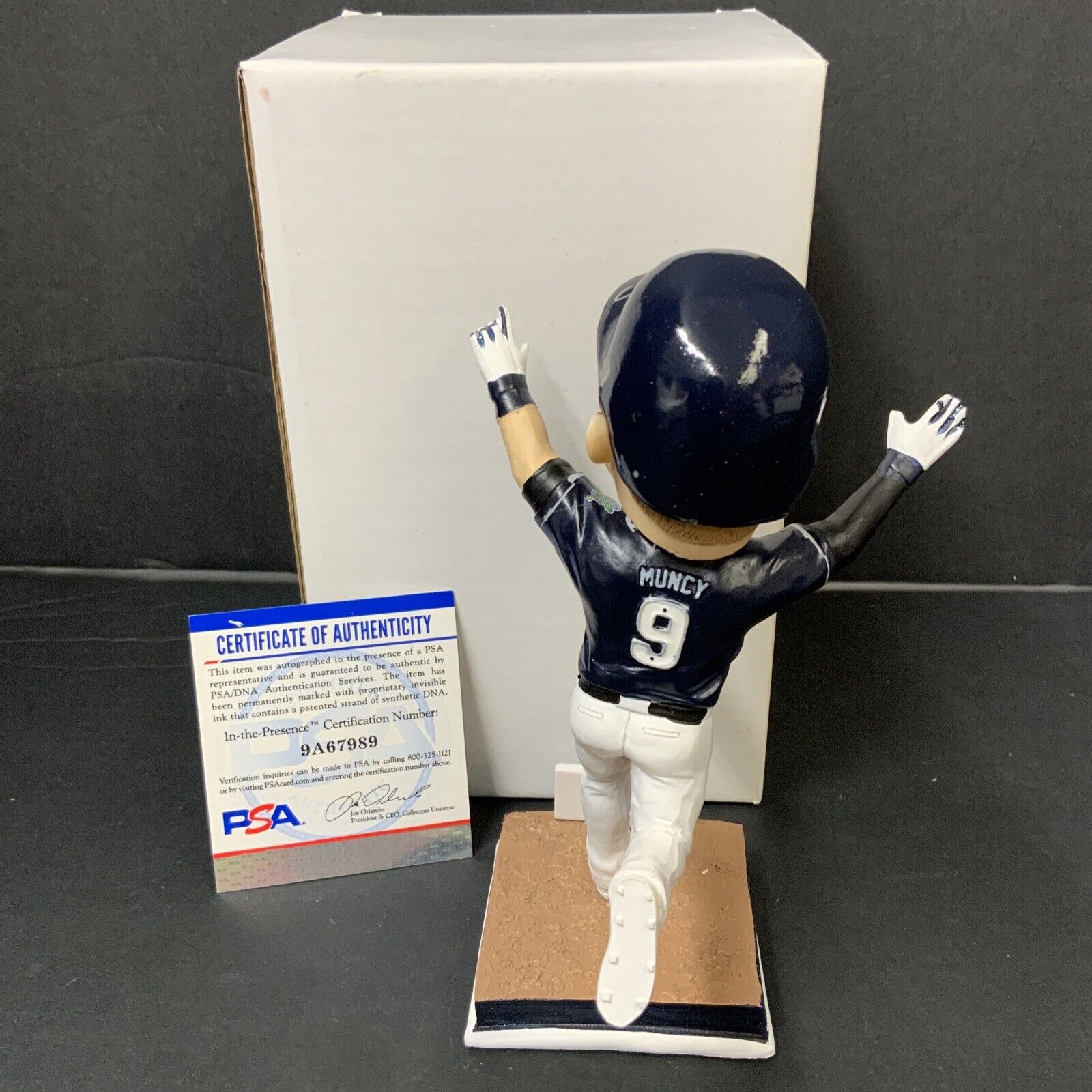 MAX MUNCY DODGERS SIGNED STOCKTON PORTS  SGA BOBBLEHEAD PSA 9A67989