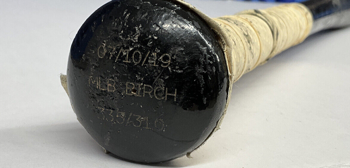 EDWIN RIOS DODGERS 2020 WS CHAMPION SIGNED LS GAME USED BAT PSA RG14851