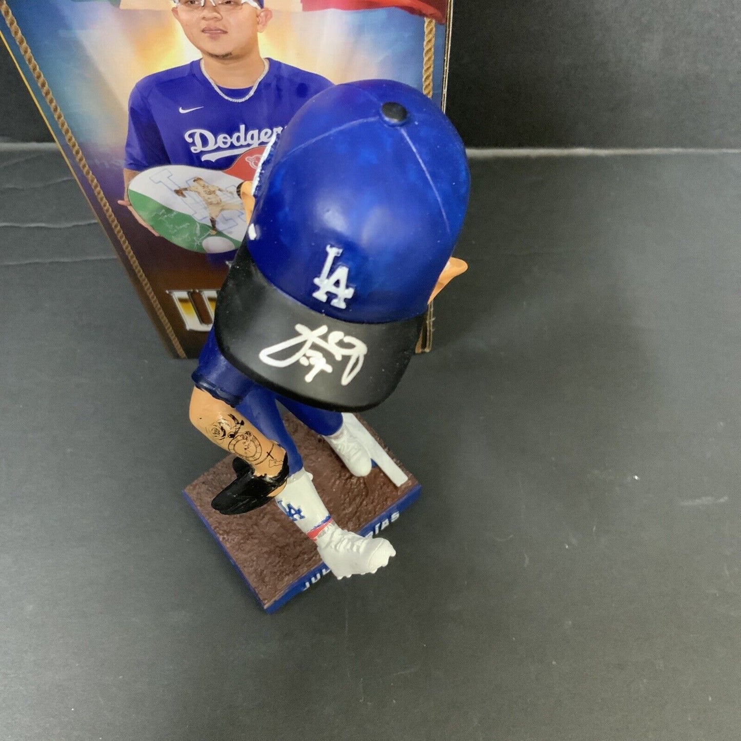 JULIO URIAS DODGERS SIGNED 2022 SGA BOBBLEHEAD "HECHO EN MEXICO" BECKETT WZ59948