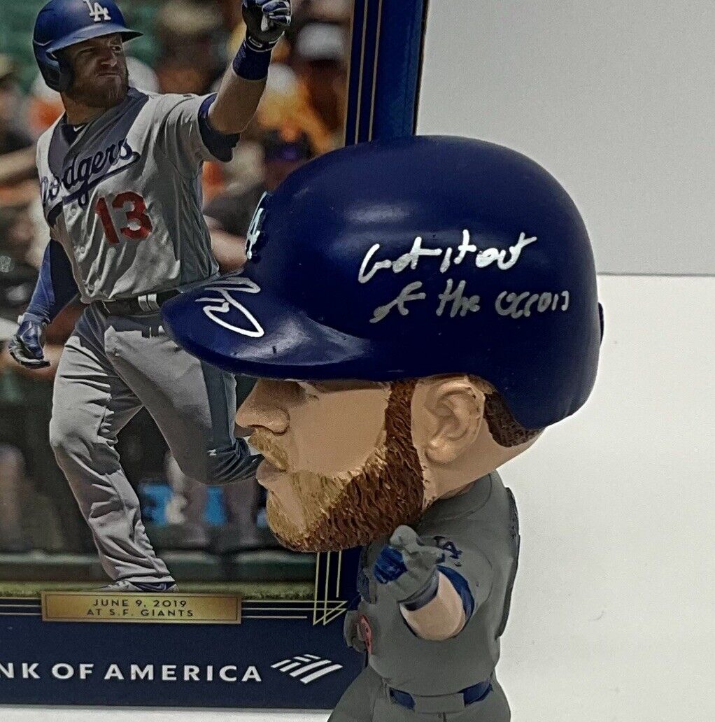 MAX MUNCY SIGNED DODGERS 2021 BOBBLEHEAD "GET IT OUT OF THE OCEAN" PSA 2C51375