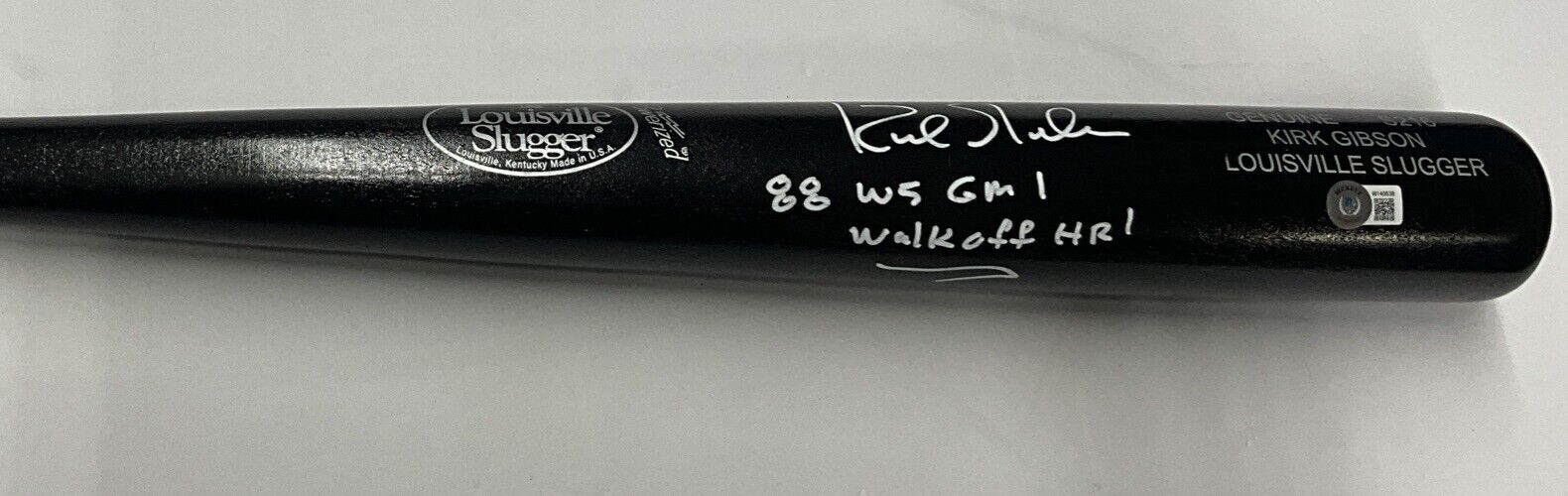 KIRK GIBSON DODGERS SIGNED LOUISVILLE SLUGGER BAT "88 WS WALK OFF HR BAS W140636