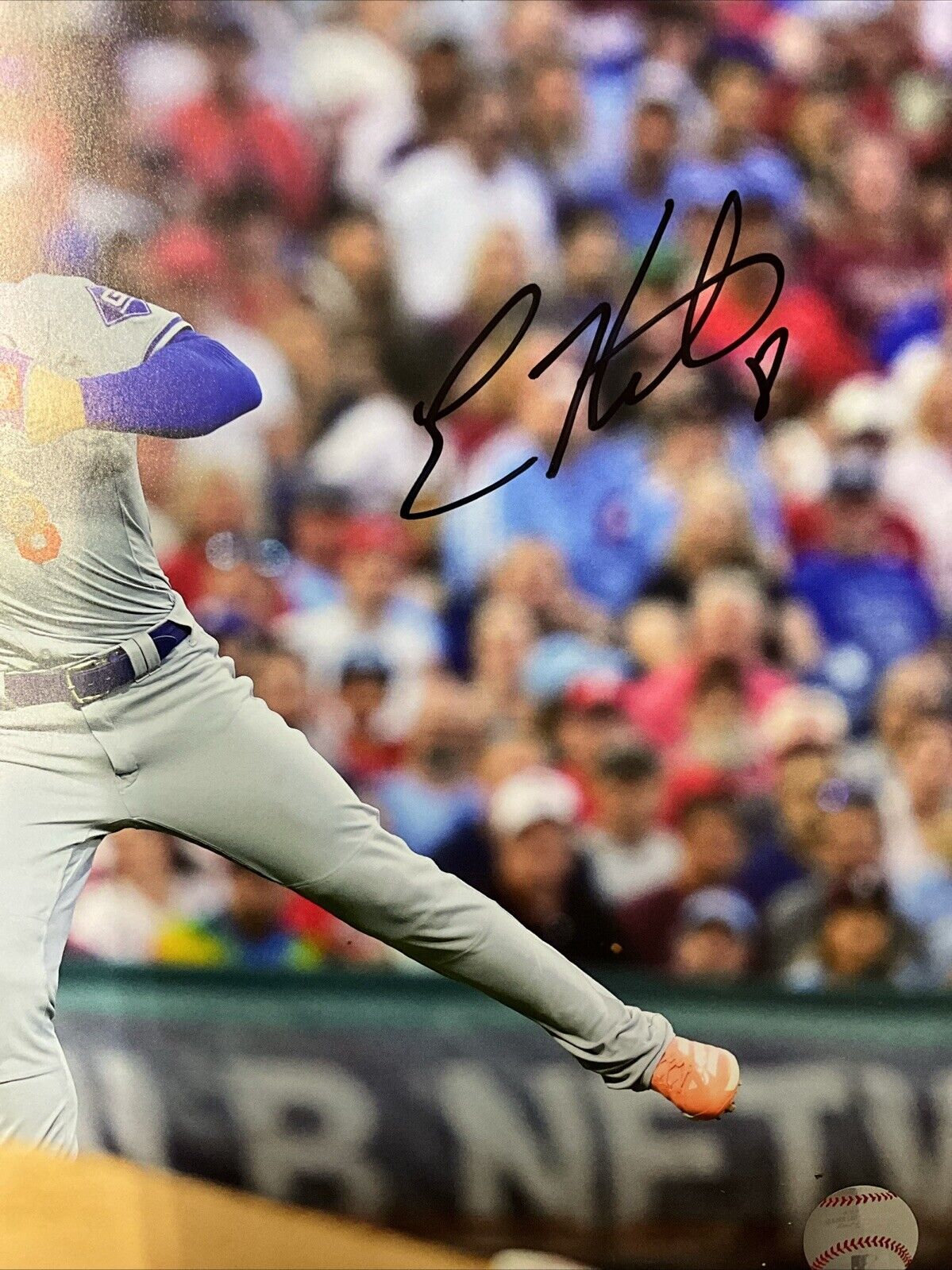 KIKE HERNANDEZ DODGERS SIGNED 11X14 2024 FIELDING/THROWING PHOTO PSA COA