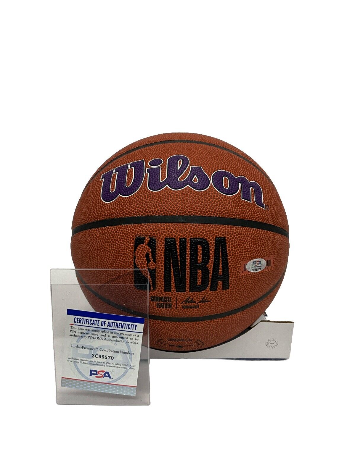 MAX CHRISTIE SIGNED LOS ANGELES LAKERS WILSON LOGO BASKETBALL PSA 2C95570
