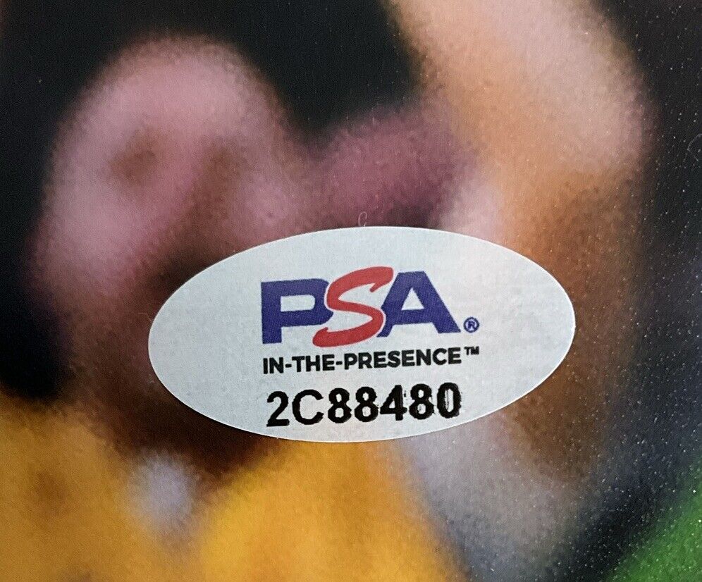 MAX CHRISTIE LOS ANGELES LAKERS SIGNED 11X14 3-POINT CELEBRATION PHOTO PSA ITP