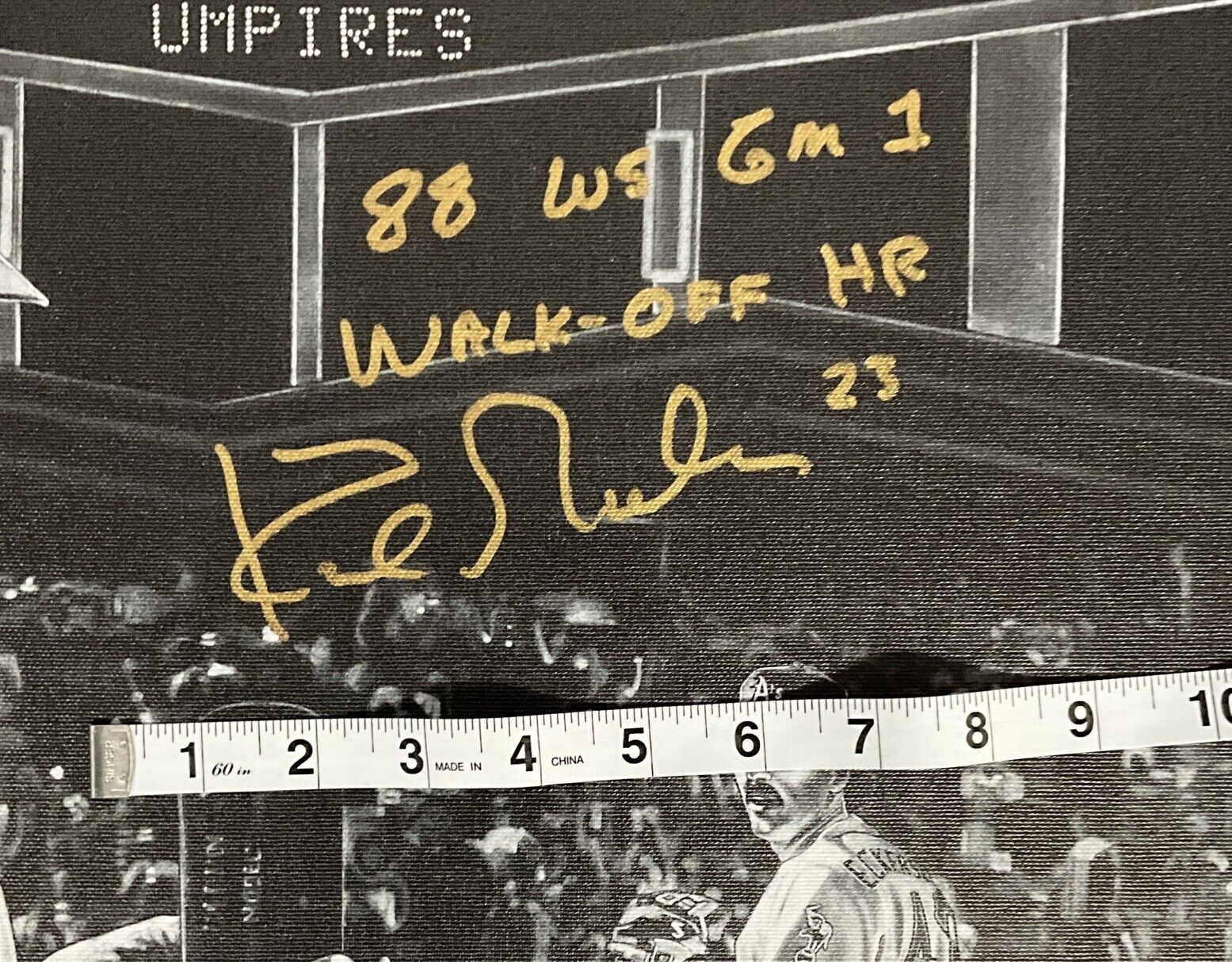 KIRK GIBSON SIGNED 22X24 LIMITED ART PRINT CANVAS "88 WS WALKOFF HR" BAS WE78160