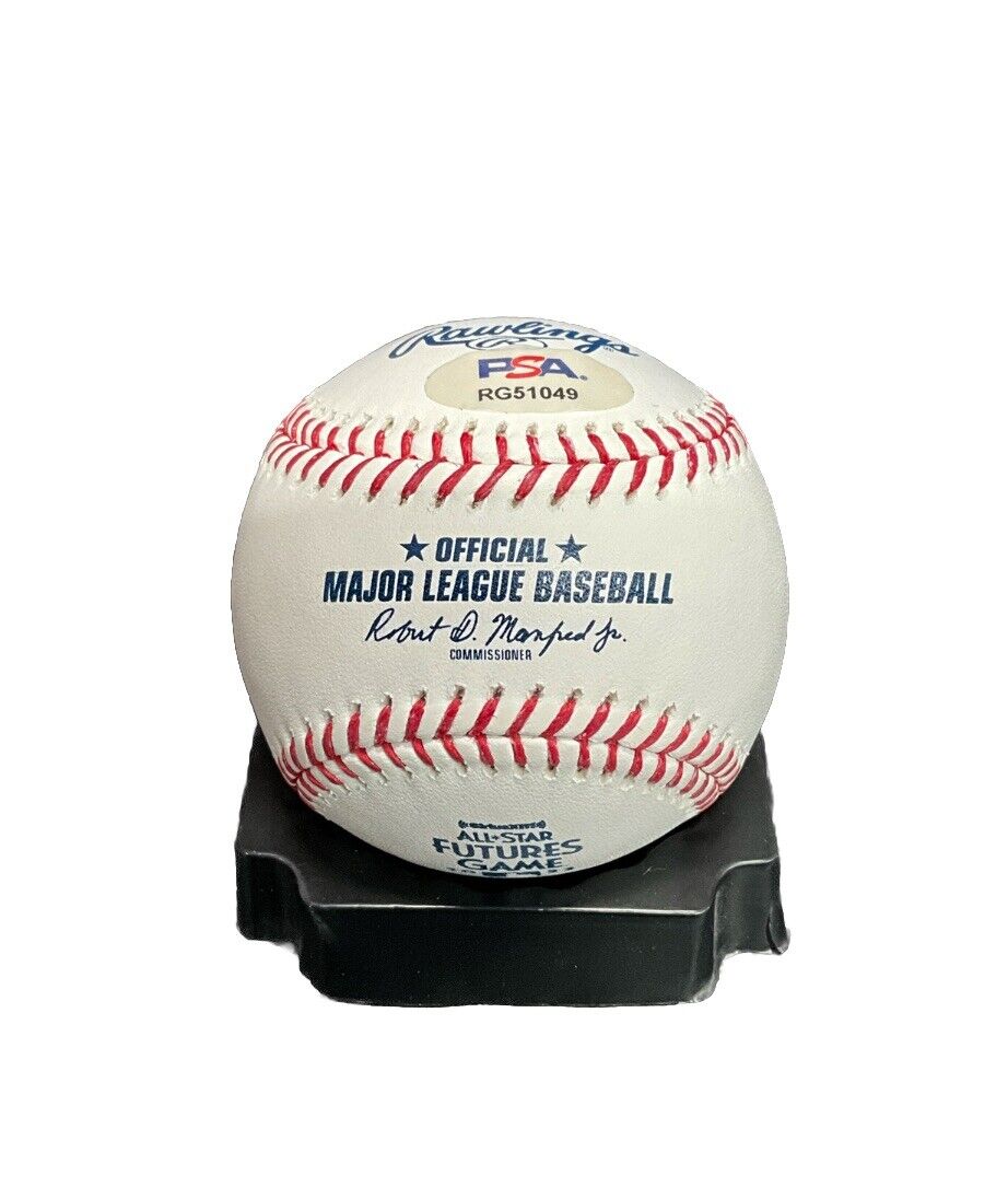 BOBBY MILLER & DIEGO CARTAYA DODGERS SIGNED 2022 FUTURES BASEBALL W/INSCRIPT PSA