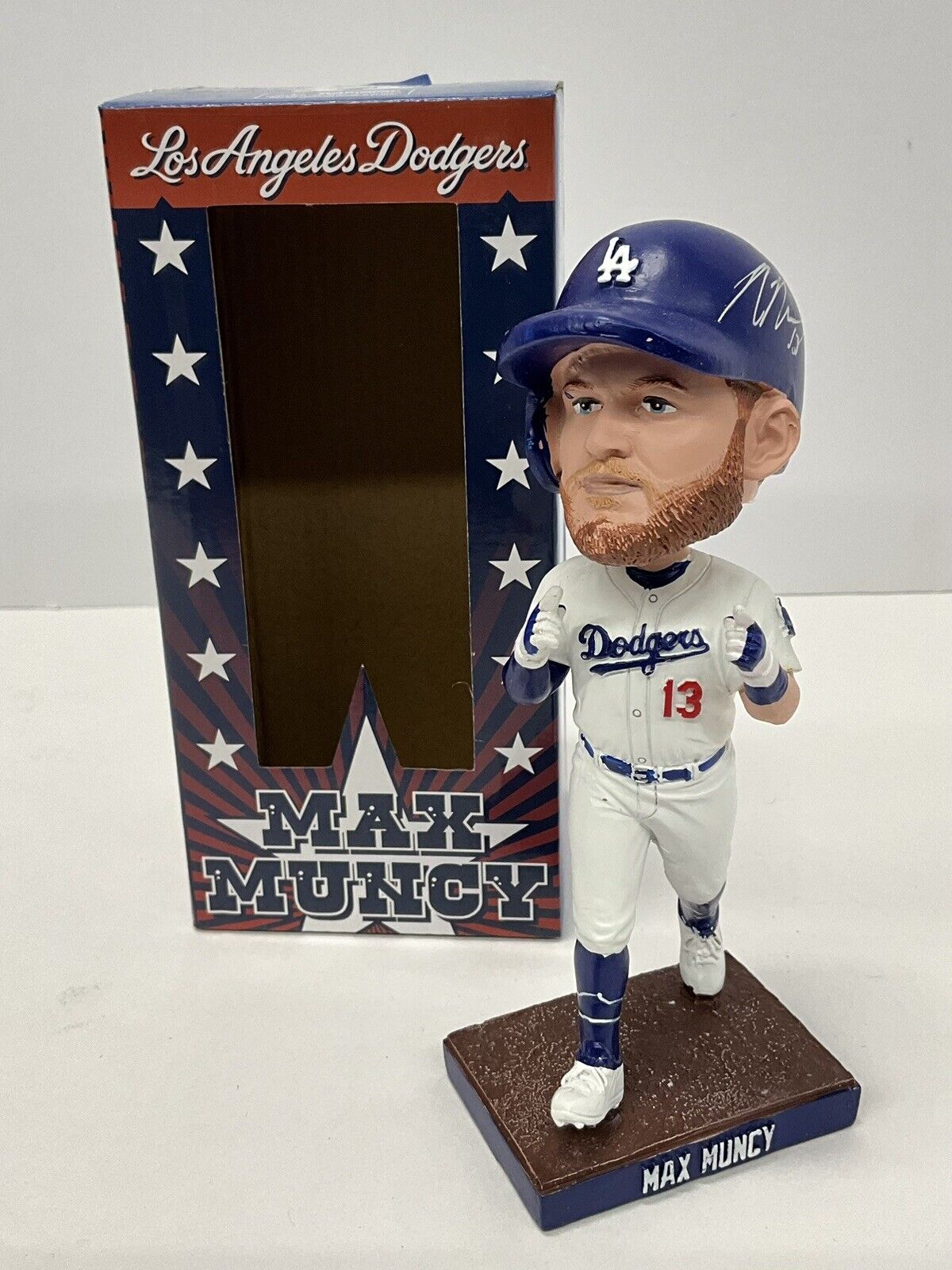MAX MUNCY 2020 WS CHAMP SIGNED DODGERS 2022 SGA BOBBLEHEAD PSA 2C51348