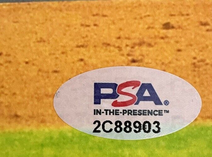 MIGUEL ROJAS DODGERS SIGNED 8X10 PHOTO EDIT "BIG PLAY KERSHAW'S NO-HITTER" PSA