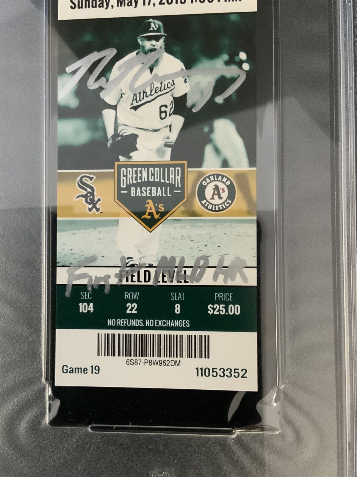 MAX MUNCY DODGER SIGNED FIRST MLB HIT 05/17/2015 TICKET STUB PSA SLABBED 9A26795