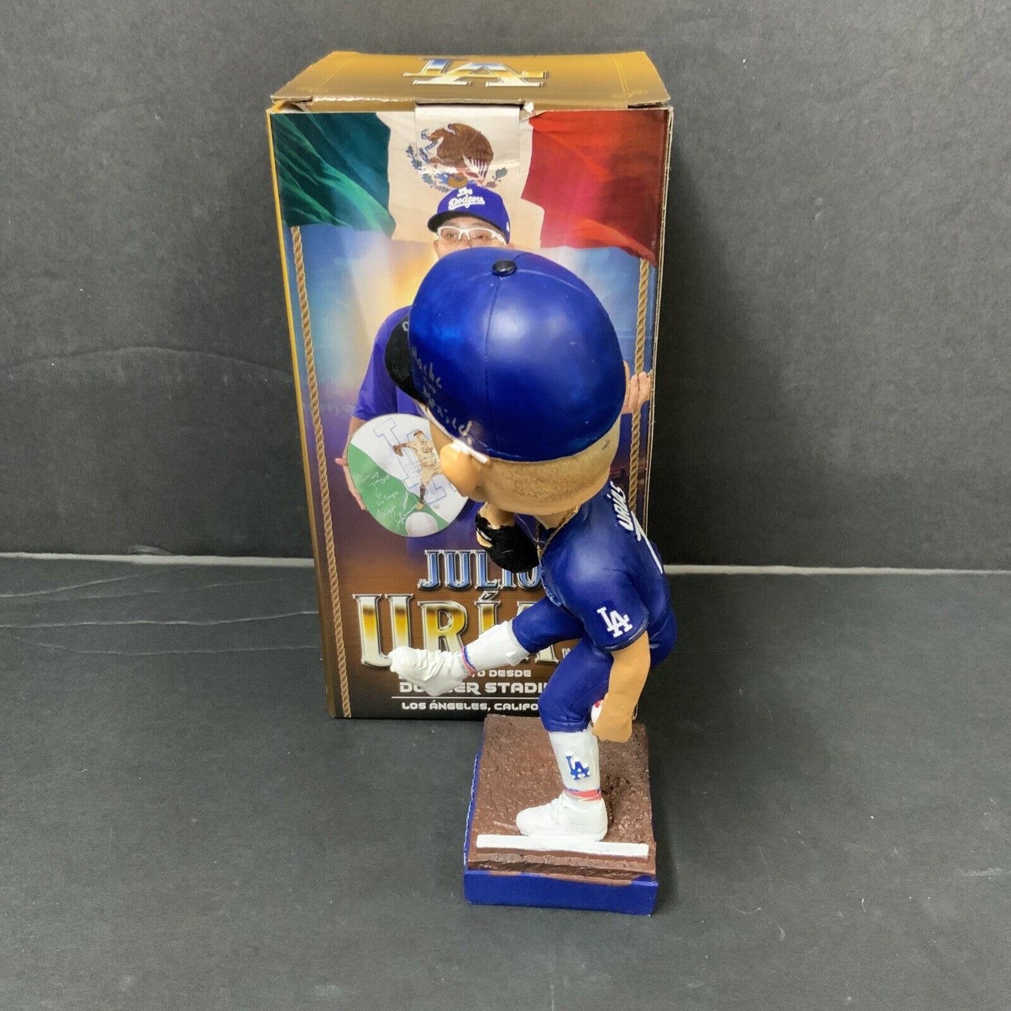 JULIO URIAS DODGERS SIGNED 2022 SGA BOBBLEHEAD "HECHO EN MEXICO" BECKETT WZ59948