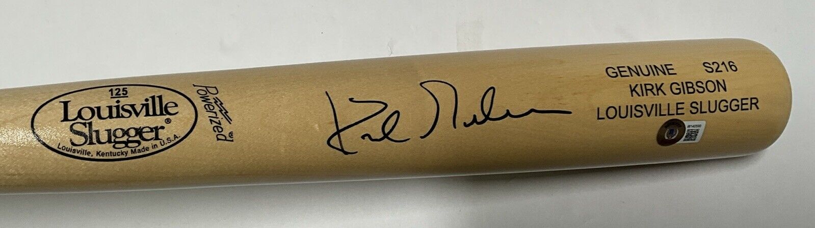 KIRK GIBSON DODGERS TIGERS SIGNED LOUISVILLE SLUGGER GAME MODEL BAT BAS W140590