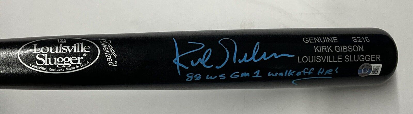 KIRK GIBSON DODGERS SIGNED LOUISVILLE SLUGGER BAT "88 WS WALK OFF HR BAS W140601