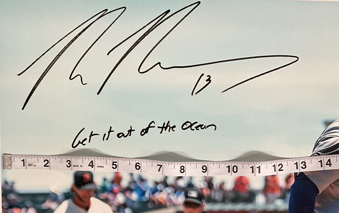 MAX MUNCY SIGNED 22X26 CANVAS VS MadBum "Get it out of the Ocean" PSA 2C51275