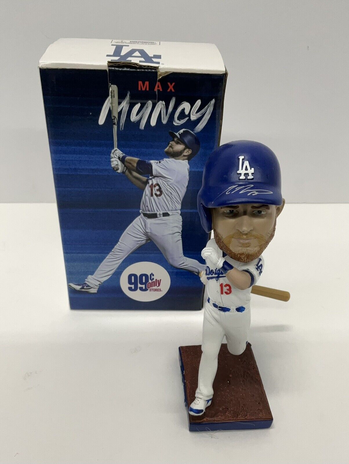MAX MUNCY SIGNED DODGERS 2019 SGA BOBBLEHEAD "GIANT KILLER" INSCRIPT PSA 2C51368