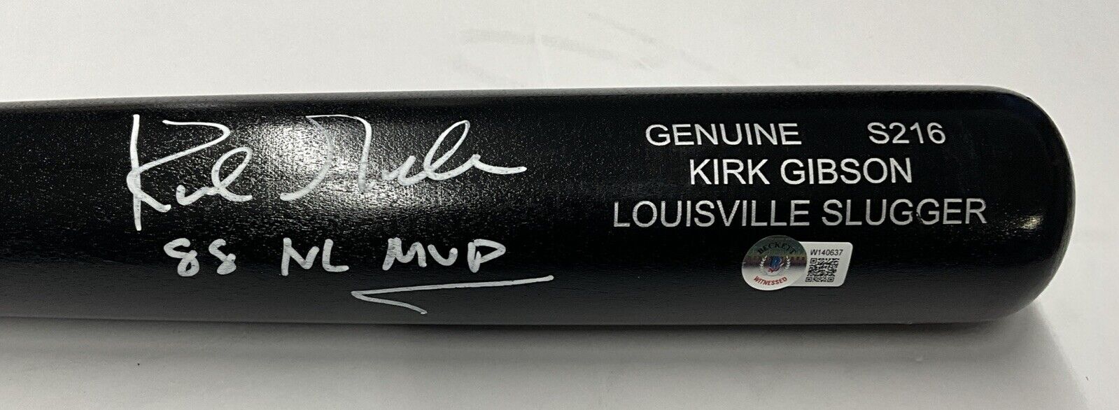 KIRK GIBSON DODGERS SIGNED LOUISVILLE SLUGGER MODEL BAT "88 NL MVP" BAS W140637