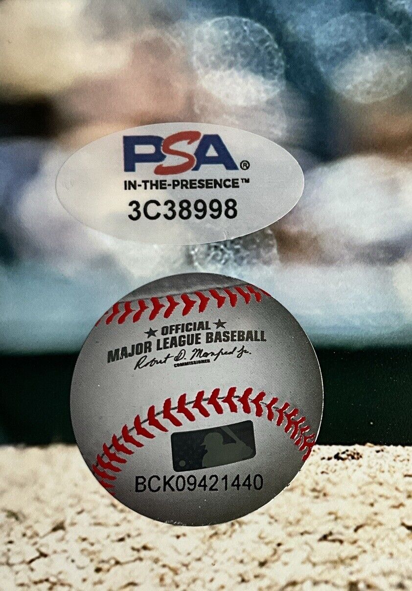 BOBBY MILLER DODGERS SIGNED 8X10 PITCHING VS TWINS PHOTO PSA WITNESS COA