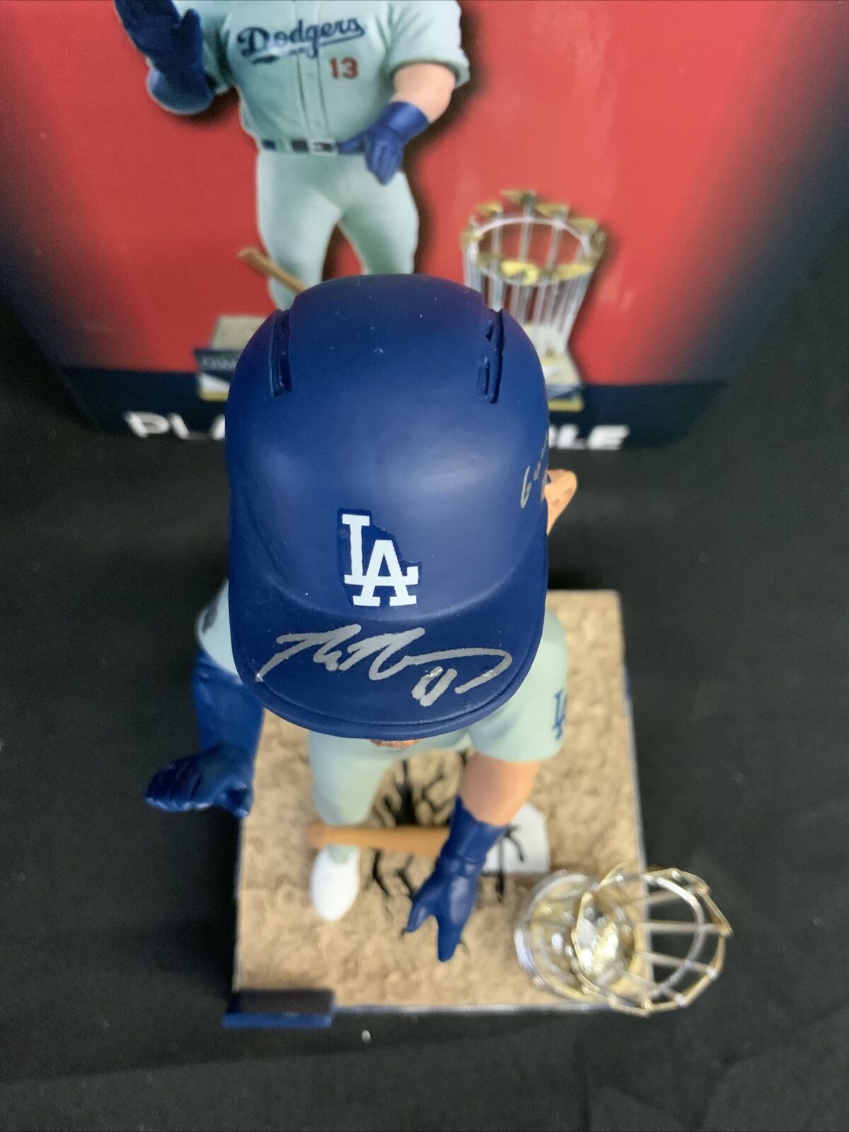 MAX MUNCY DODGERS SIGNED FOCO CHAMPIONSHIP BOBBLEHEAD "GAME 5 BOMB" PSA 1C01942