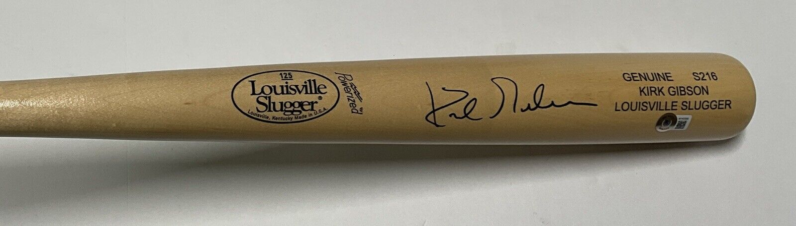 KIRK GIBSON DODGERS TIGERS SIGNED LOUISVILLE SLUGGER GAME MODEL BAT BAS W140590