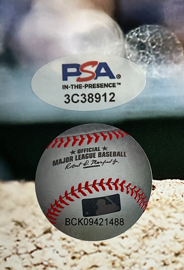 BOBBY MILLER DODGERS SIGNED 11X14 PITCHING VS TWINS PHOTO "MILLER TIME" INSC PSA