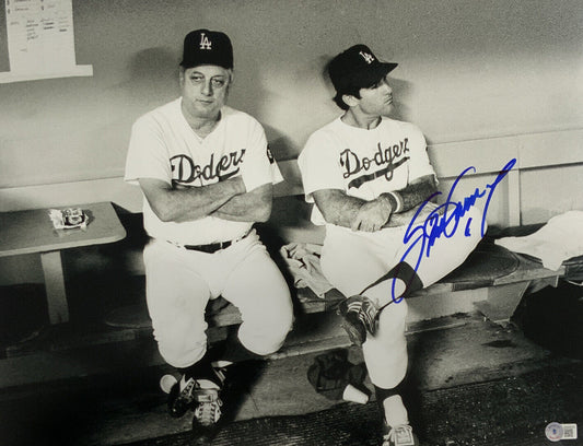 STEVE GARVEY DODGERS 1974 NL MVP 7 81 WS CHAMP SIGNED 16X20 PHOTO W/TOMMY BAS