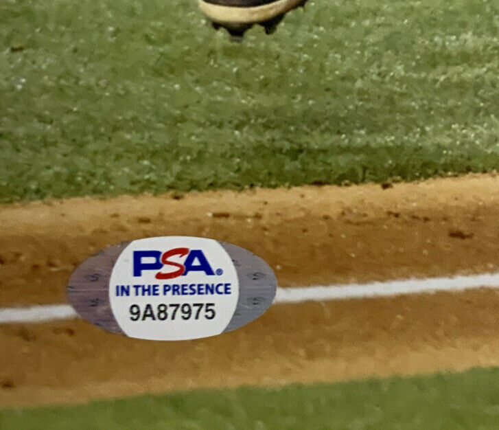 JUSTIN TURNER DODGERS SIGNED 2020 NLCS DOUBLE PLAY 11X14 PHOTO PSA WITNESS