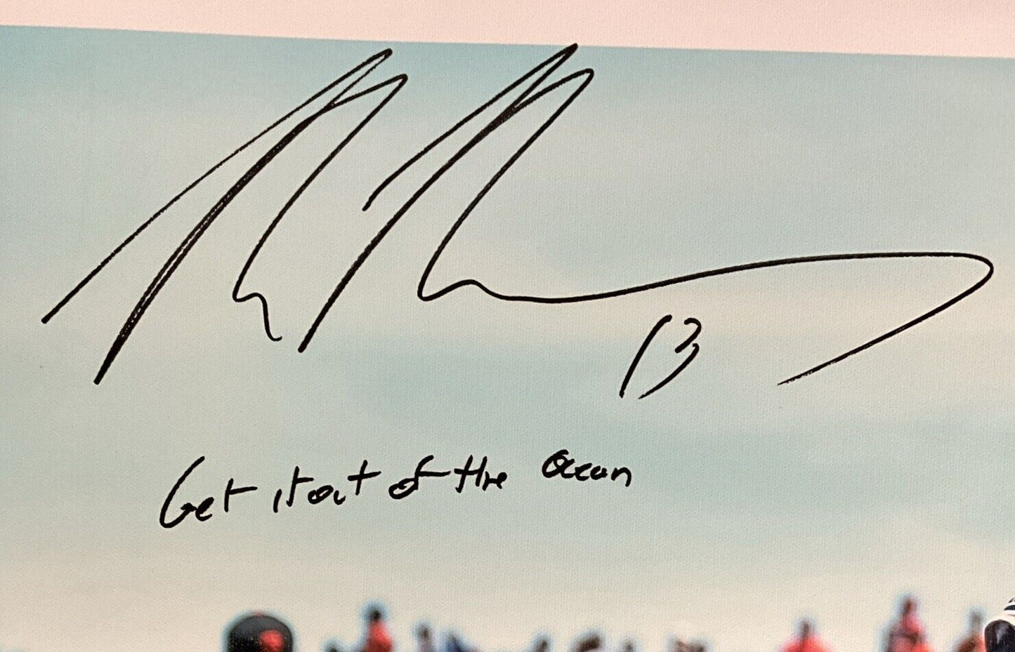 MAX MUNCY SIGNED 22X26 CANVAS VS MadBum "Get it out of the Ocean" PSA 2C51278