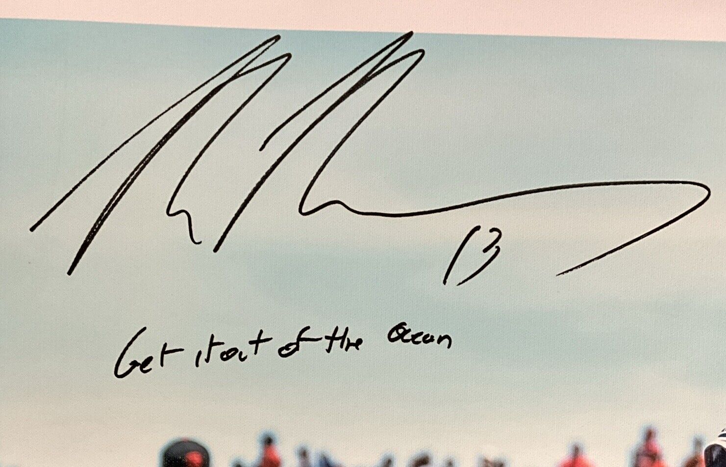 MAX MUNCY SIGNED 22X26 CANVAS VS MadBum "Get it out of the Ocean" PSA 2C51278