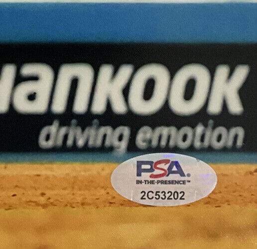 CHRIS TAYLOR DODGERS SIGNED 11X14 2021 WILDCARD WALKOFF HR FIST UP PHOTO PSA