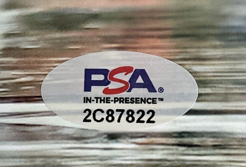 MAX CHRISTIE LOS ANGELES LAKERS SIGNED 8X10 DRIBBLING PHOTO SILVER PSA WITNESS