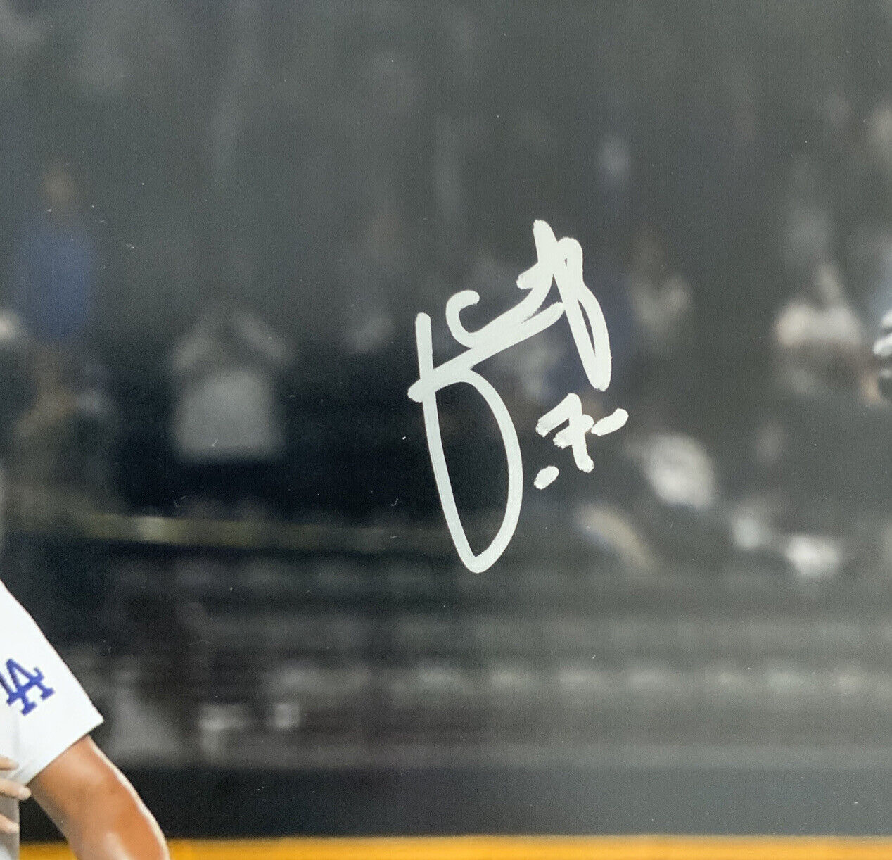 JULIO URIAS & AUSTIN BARNES DODGERS SIGNED 16X20 PHOTO "LAST OUT " BAS WITNESS