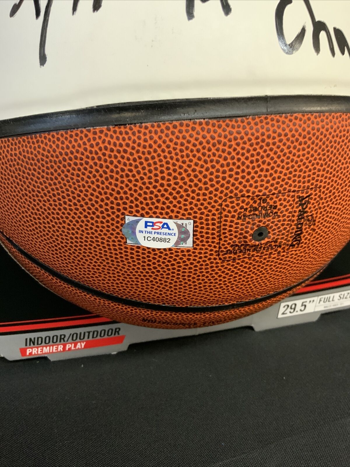 DWIGHT HOWARD SIGNED SPALDING LAKERS BASKETBALL "2020 NBA CHAMPS" PSA 1C40882