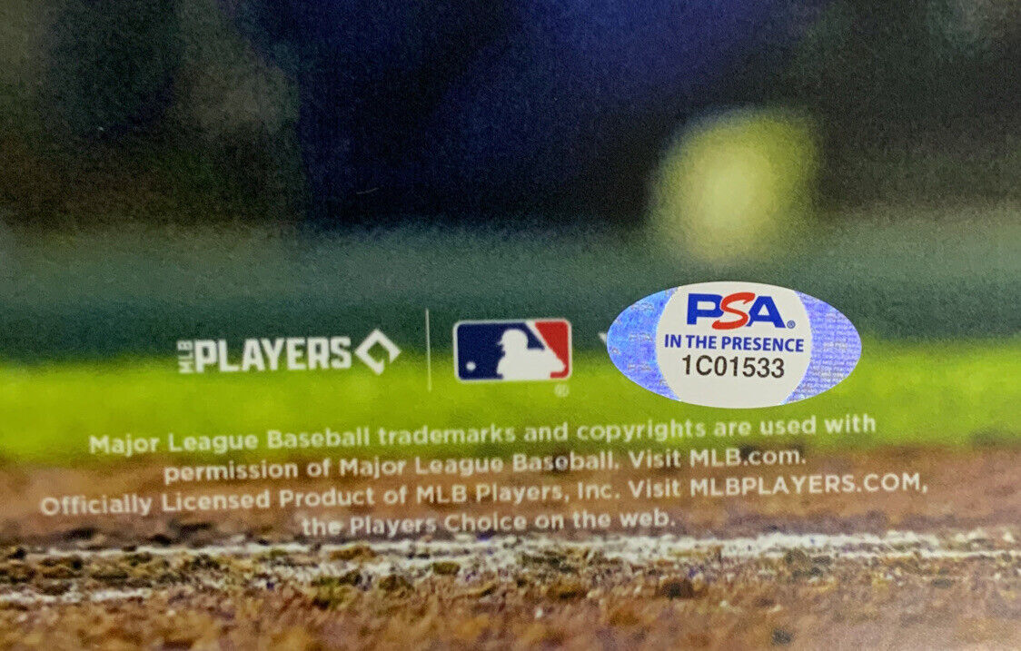 CHRIS TAYLOR DODGERS SIGNED 16X20 2021 ASG PHOTO " 1ST ALL STAR GAME" PSA ITP