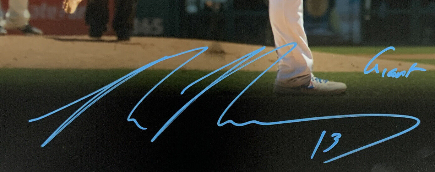 MAX MUNCY DODGERS SIGNED 16X20 GIANT KILLER PHOTO EDIT "GIANT KILLER " PSA ITP