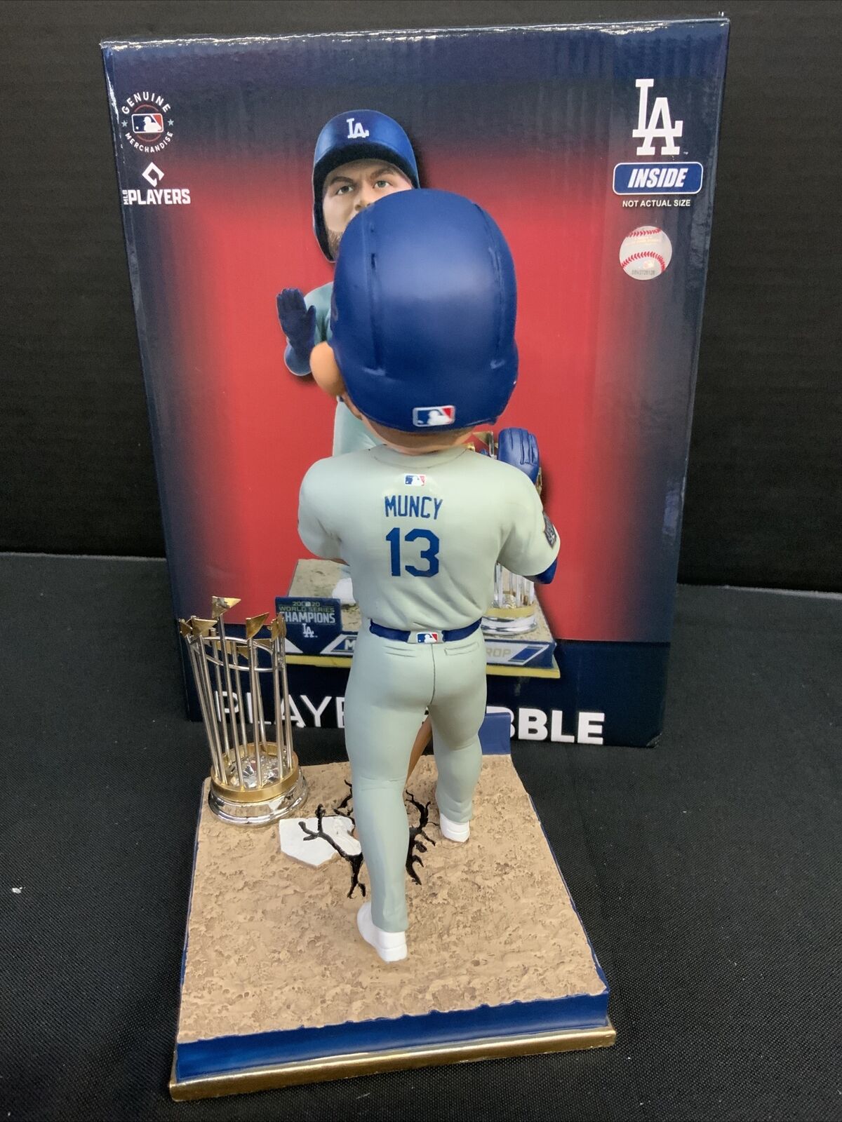 MAX MUNCY DODGERS SIGNED FOCO CHAMPIONSHIP BOBBLEHEAD "GAME 5 BOMB" PSA 1C01942