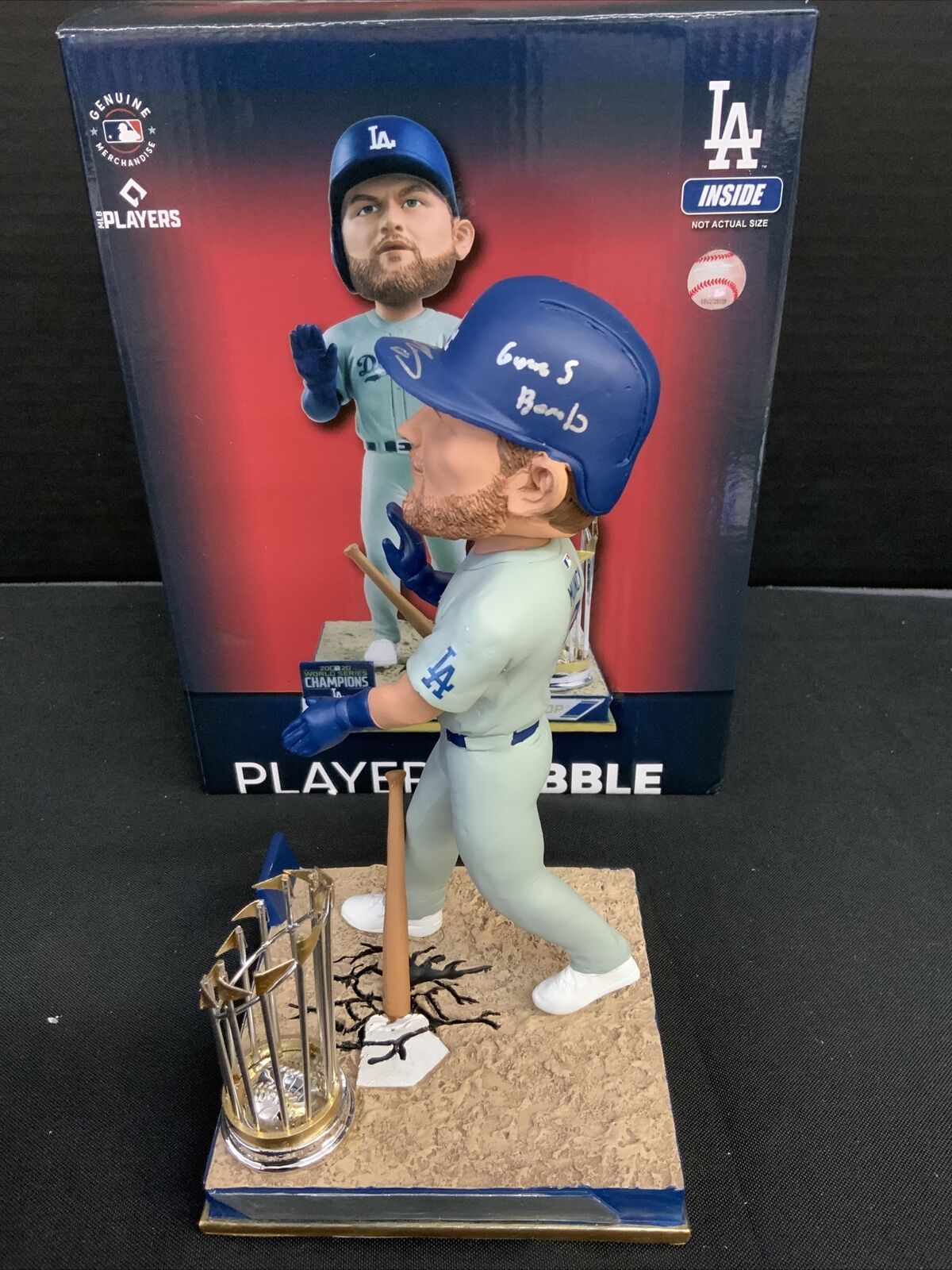 MAX MUNCY DODGERS SIGNED FOCO CHAMPIONSHIP BOBBLEHEAD "GAME 5 BOMB" PSA 1C01942