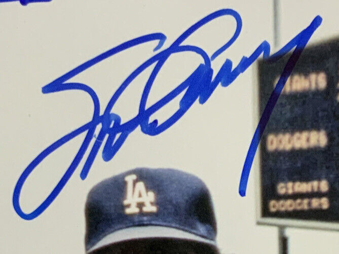 DODGERS 8X10 PHOTO SIGNED RUSSELL GARVEY CEY LOPES "RECORD SETTING INFIELD" BAS