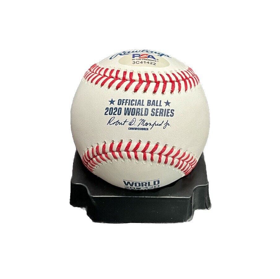 BLAKE TREINEN DODGERS WS CHAMPION SIGNED 2020 WORLD SERIES BASEBALL PSA ITP