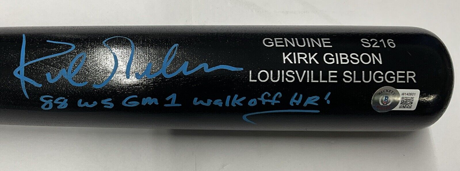 KIRK GIBSON DODGERS SIGNED LOUISVILLE SLUGGER BAT "88 WS WALK OFF HR BAS W140601