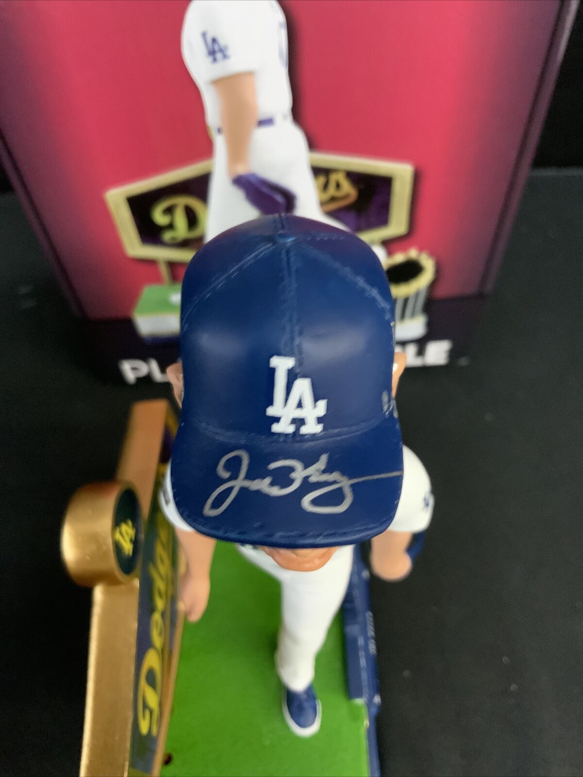 JOE KELLY DODGERS SIGNED POUTY FACE BOBBLEHEAD "NICE SWING BITCH" PSA 9A96002