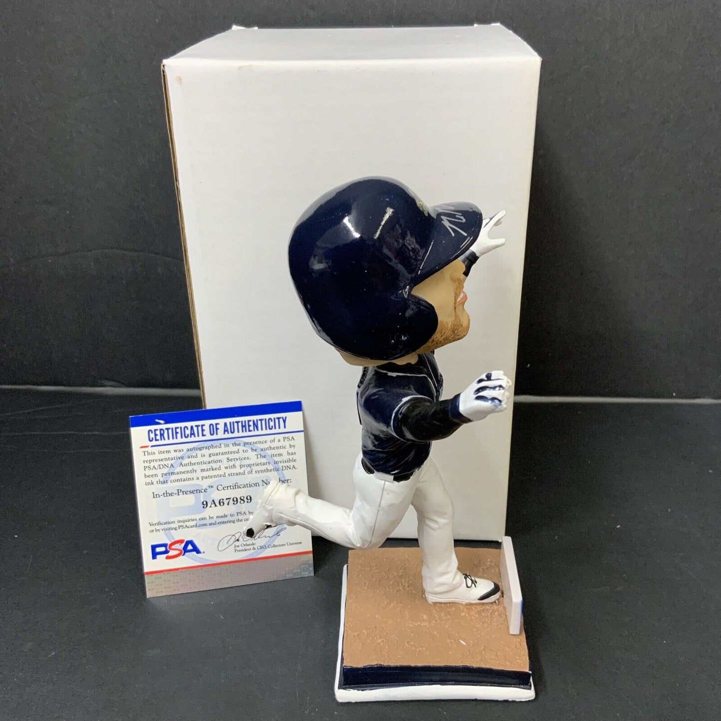 MAX MUNCY DODGERS SIGNED STOCKTON PORTS  SGA BOBBLEHEAD PSA 9A67989