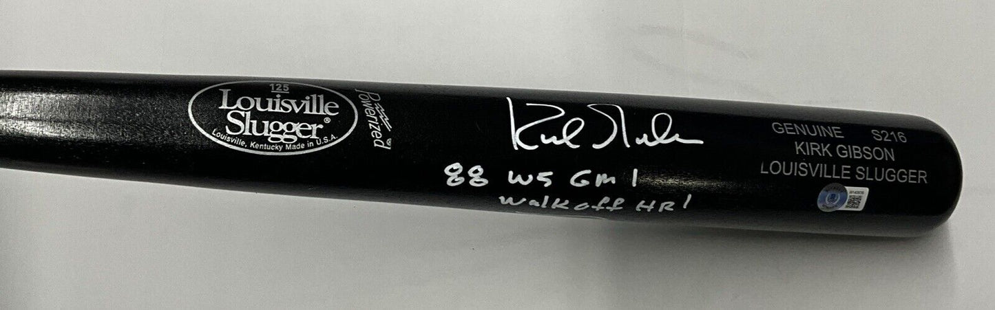 KIRK GIBSON DODGERS SIGNED LOUISVILLE SLUGGER BAT "88 WS WALK OFF HR BAS W140636