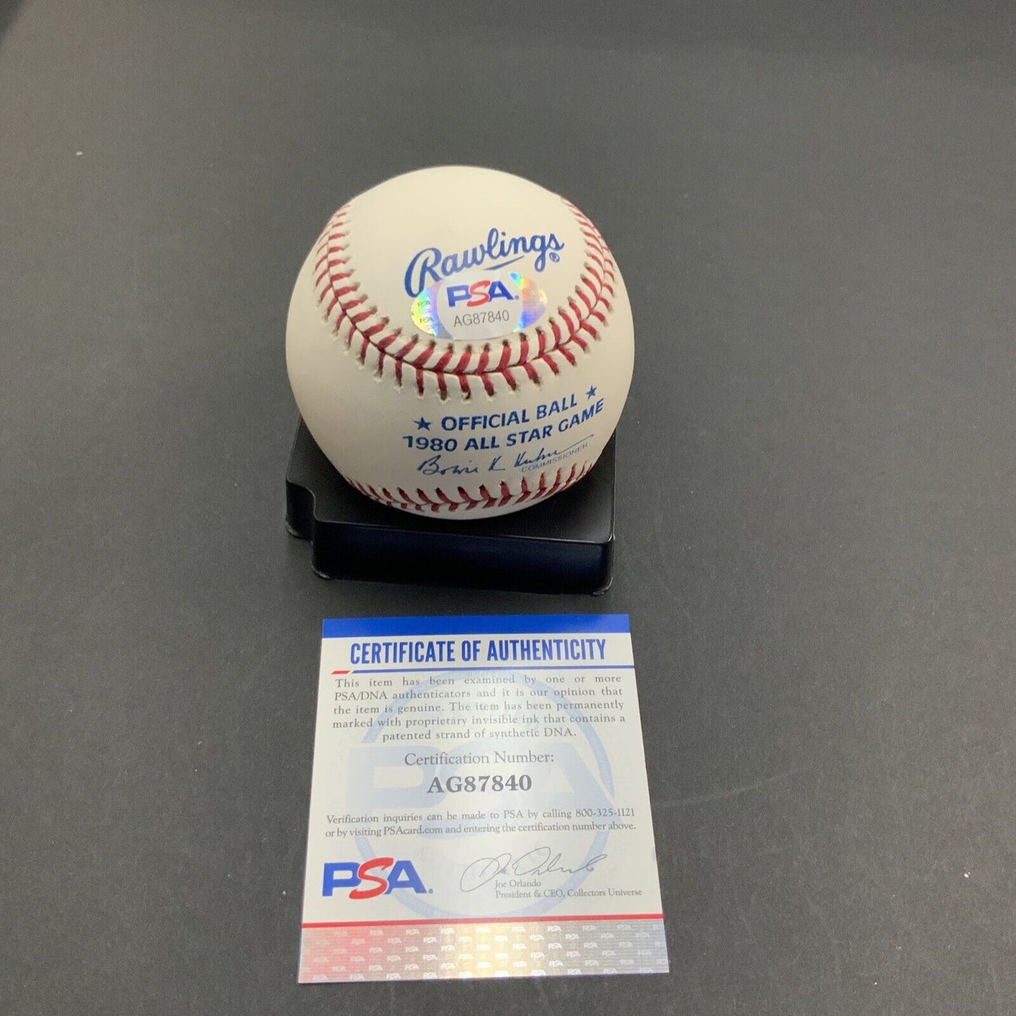 STEVE GARVEY DODGERS SIGNED 1980 ALL STAR GAME BASEBALL "8X ALL STAR L.A" PSA