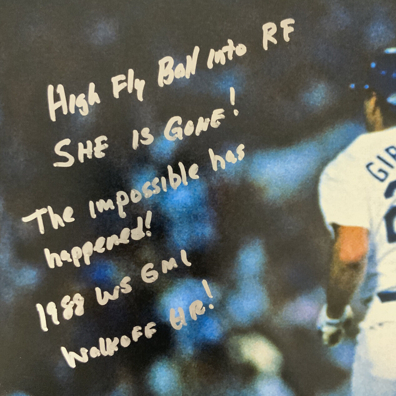 KIRK GIBSON DODGERS SIGNED LE 16X20 PHOTO "88 WS GAME 1 WALK OFF" PSA 3T04302