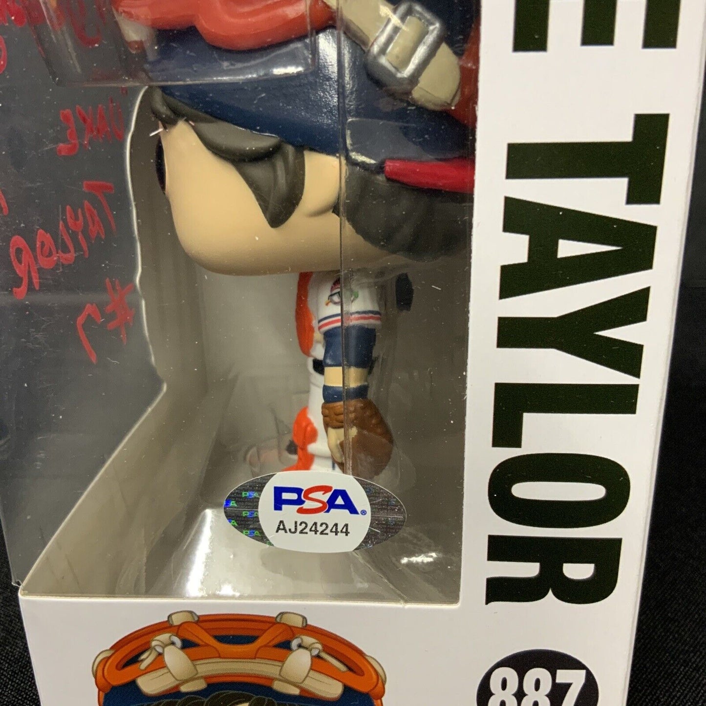 TOM BERENGER SIGNED "JAKE TAYLOR" MAJOR LEAGUE FUNKO POP #887 PSA AJ24244
