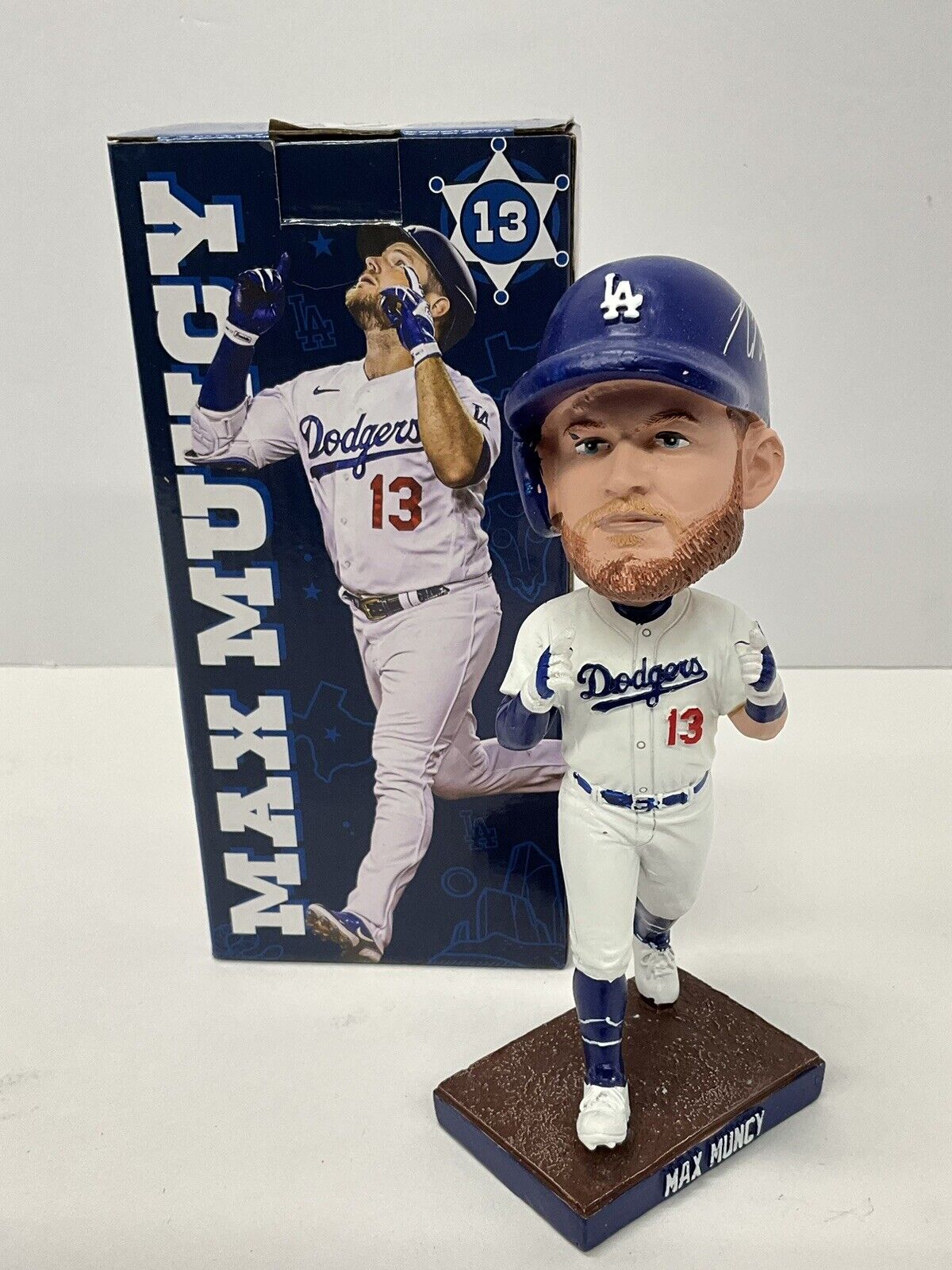 MAX MUNCY 2020 WS CHAMP SIGNED DODGERS 2022 SGA BOBBLEHEAD PSA 2C51348