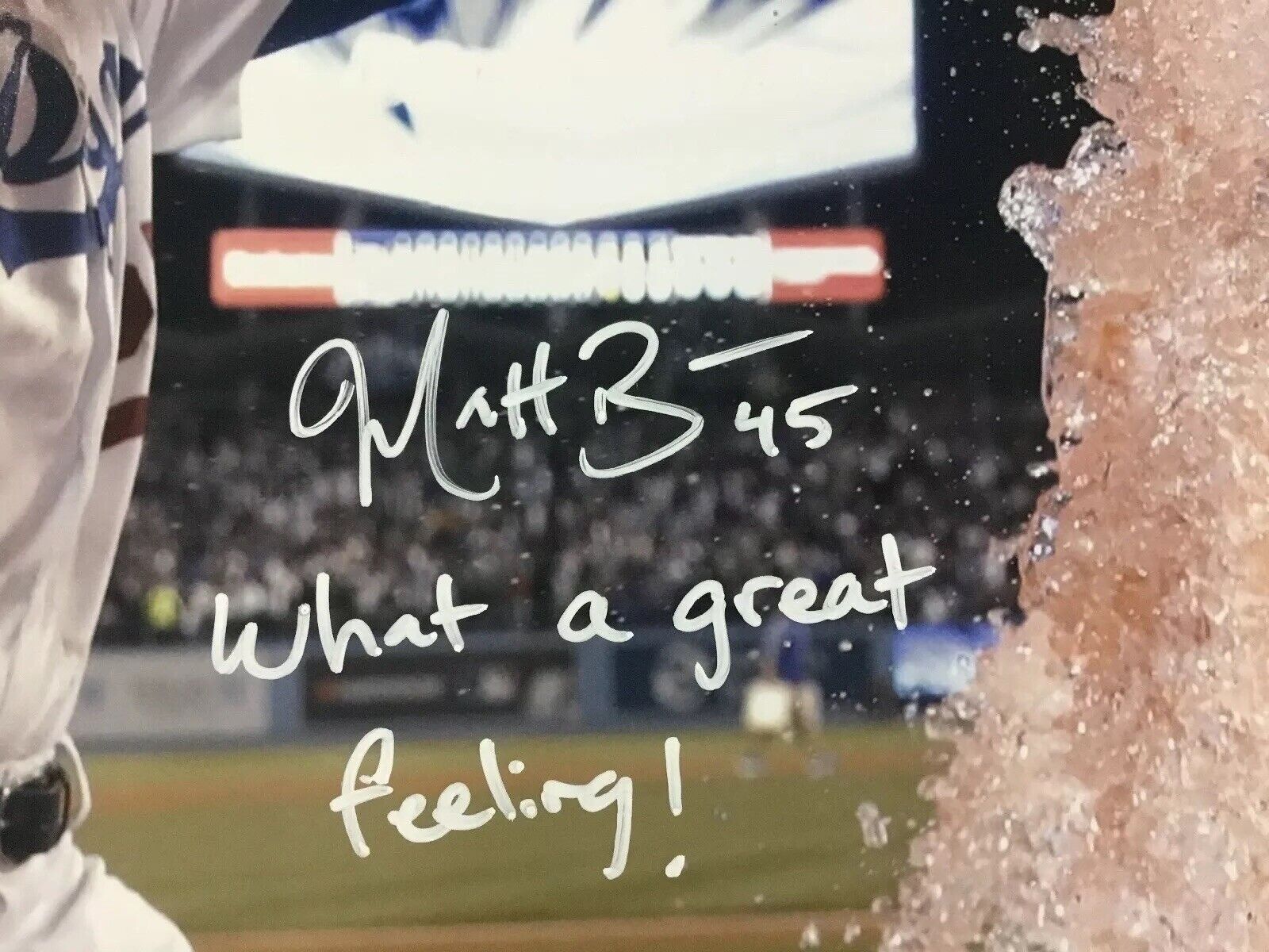 MATT BEATY ALEX VERDUGO DODGERS SIGNED 16X20 PHOTO PSA "WHAT A GREAT FEELING" W