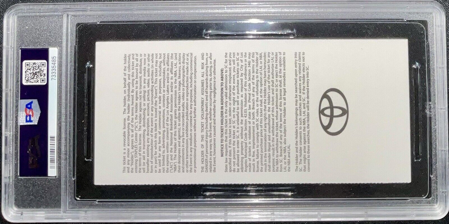 DEREK FISHER SIGNED 2010 NBA FINALS TICKET STUB "5X NBA CHAMPS" PSA 73335485