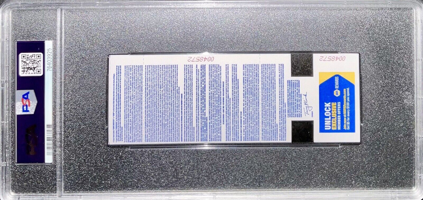 BOBBY MILLER MLB DEBUT & 1ST WIN 5/23/23 Ticket Stub PSA GEM MT 10 AUTO 76403925