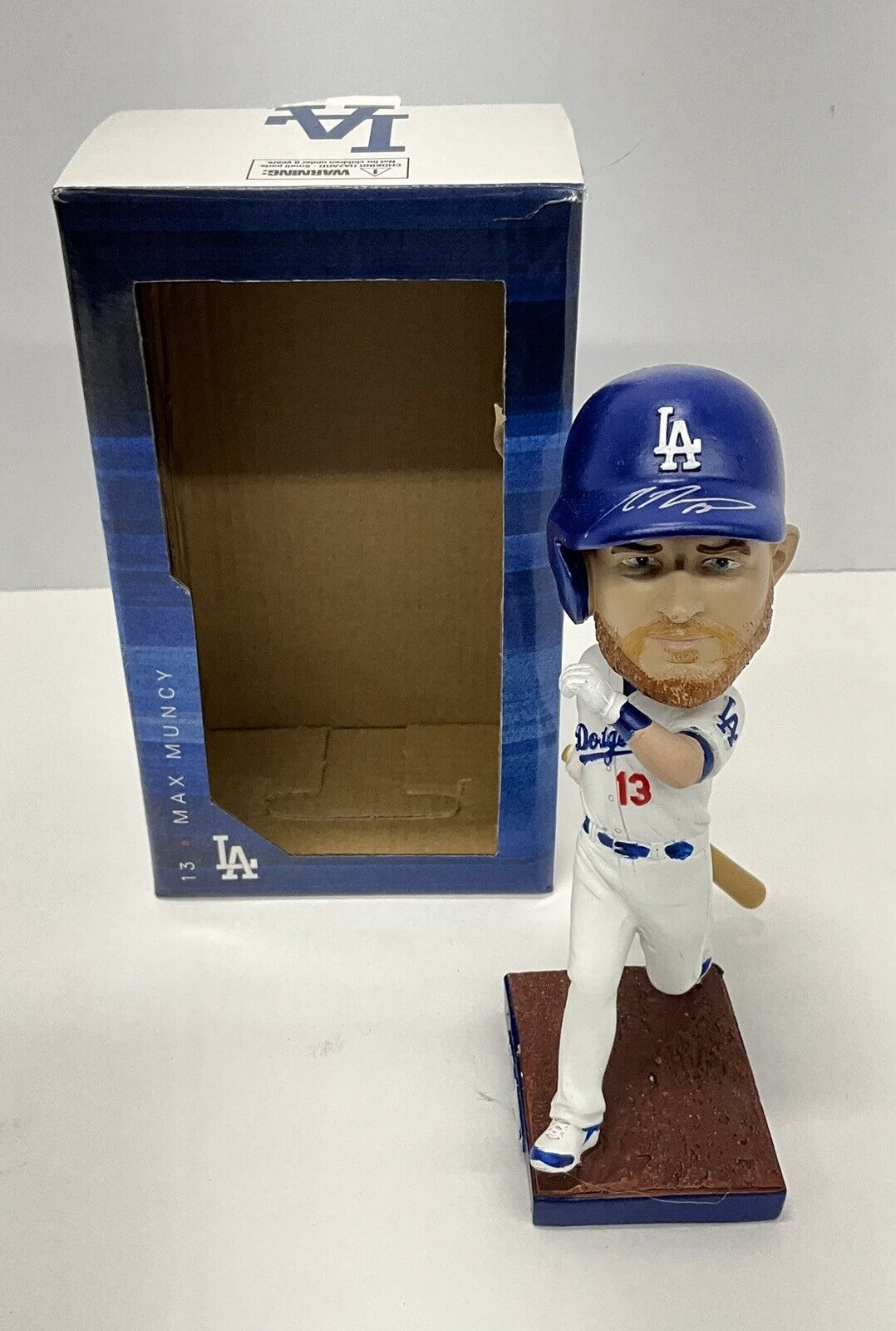 MAX MUNCY SIGNED DODGERS 2019 SGA BOBBLEHEAD "GIANT KILLER" INSCRIPT PSA 2C51368